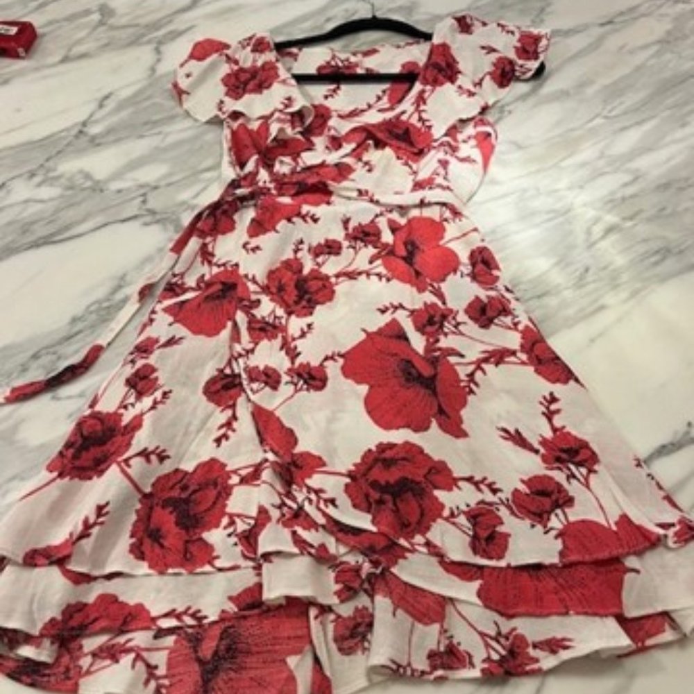 Free People Floral Wrap Dress Size XS